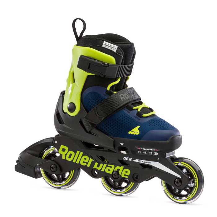 ROLLERBLADE Microblade 3WD 2021 Afxomeioumena Patinia - Blue Royal/Lime